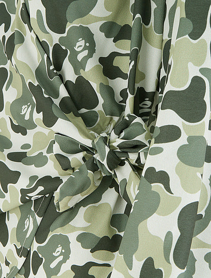 Blouse style portefeuille imprimée à col cache-coeur - Kaki - 3