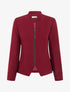 Veste cintrée à épaulettes et zip - Lie de vin - 1