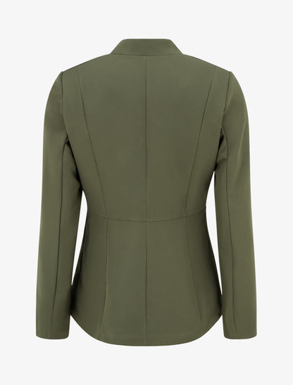 Blazer uni à fermeture boutonné - Kaki - 2