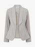 Blazer ouvert en feutrine motif chevron - Beige - 1
