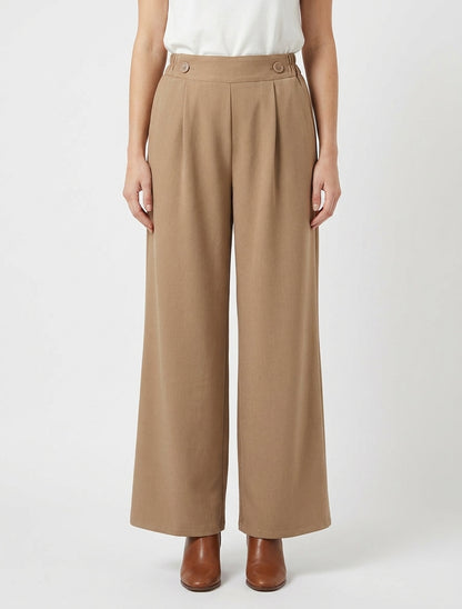 Uni Hose mit elastischem Bund - Kamel