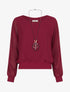 Top uni en voile - Lie de vin - 1