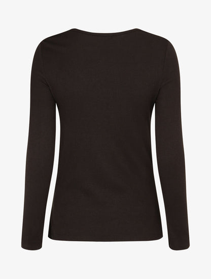 Pull fin avec pans à nouer - Noir - 2