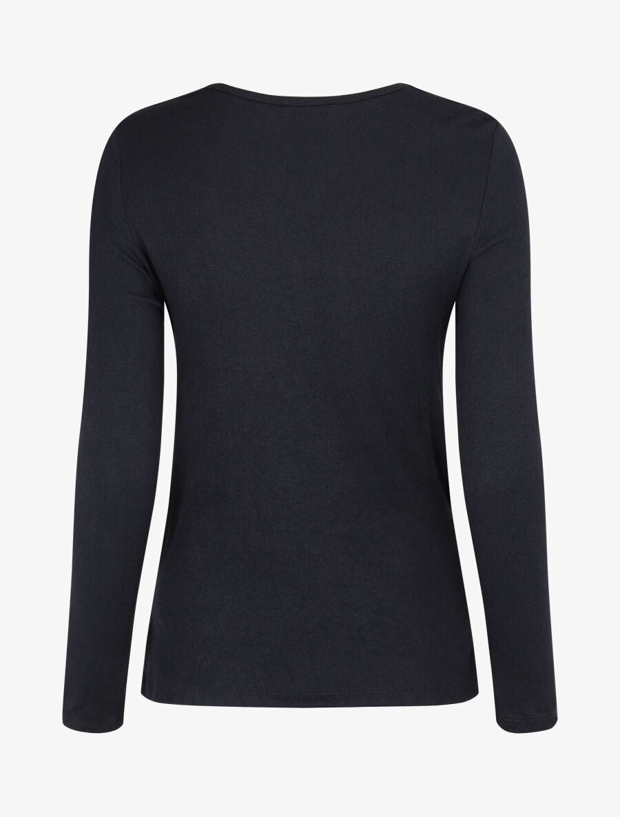 Pull fin avec pans à nouer - Marine - 2