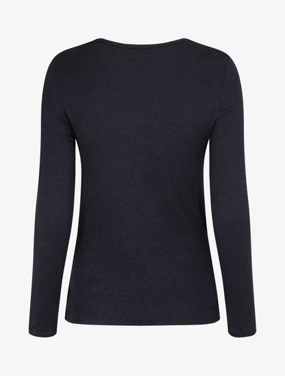 Pull fin avec pans à nouer - Marine - 2