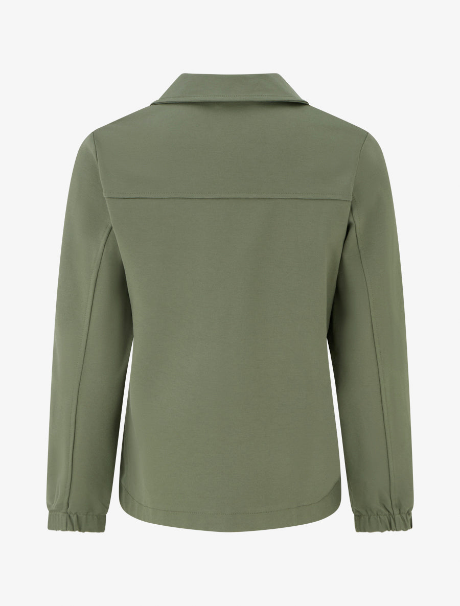 Veste unie à poignets élastiqués - Kaki - 2