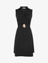 Robe patineuse sans manches à ceinture bijou - Noir - 1