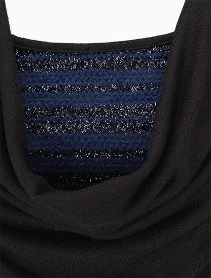 Pull fin à doublure lamé - Noir - 3
