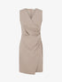 Robe sans manches style portefeuille - Taupe - 1
