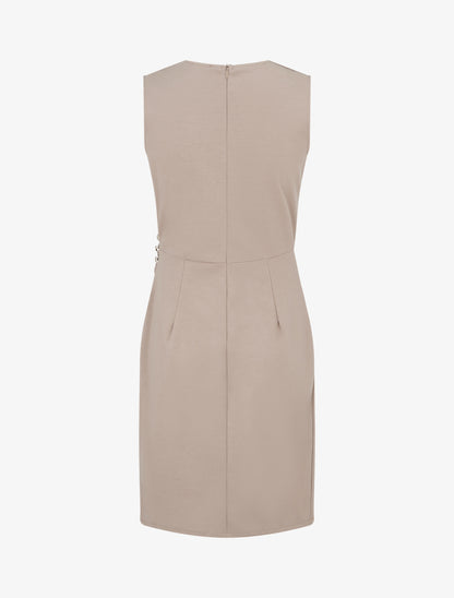 Robe sans manches style portefeuille - Taupe - 2