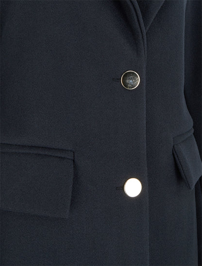 Manteau long droit classique - Marine - 3