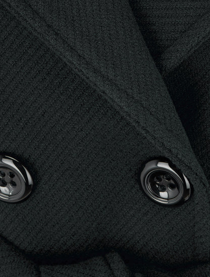 Manteau droit uni ceinturé - Marron - 3