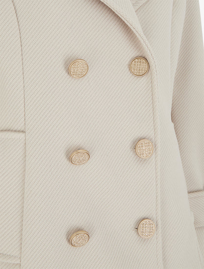 Caban droit en laine mélangée - Beige - 3