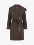 Manteau zippé col à revers - Marron - 1