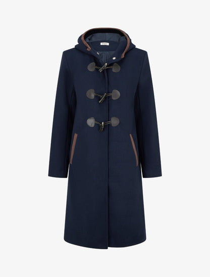 Duffle-coat à attaches contrastantes - Marine - 1