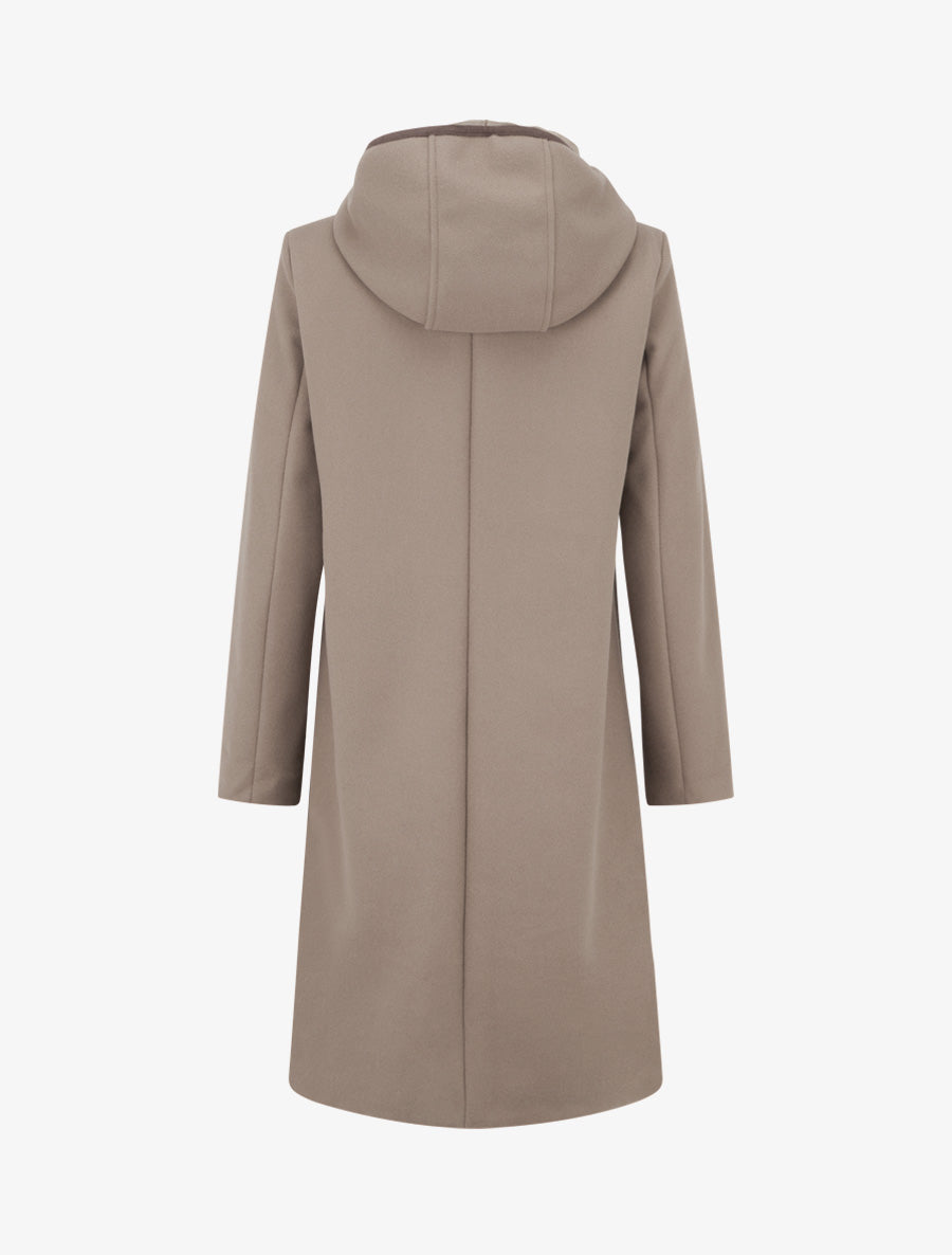 Duffle-coat à attaches contrastantes - Taupe - 2