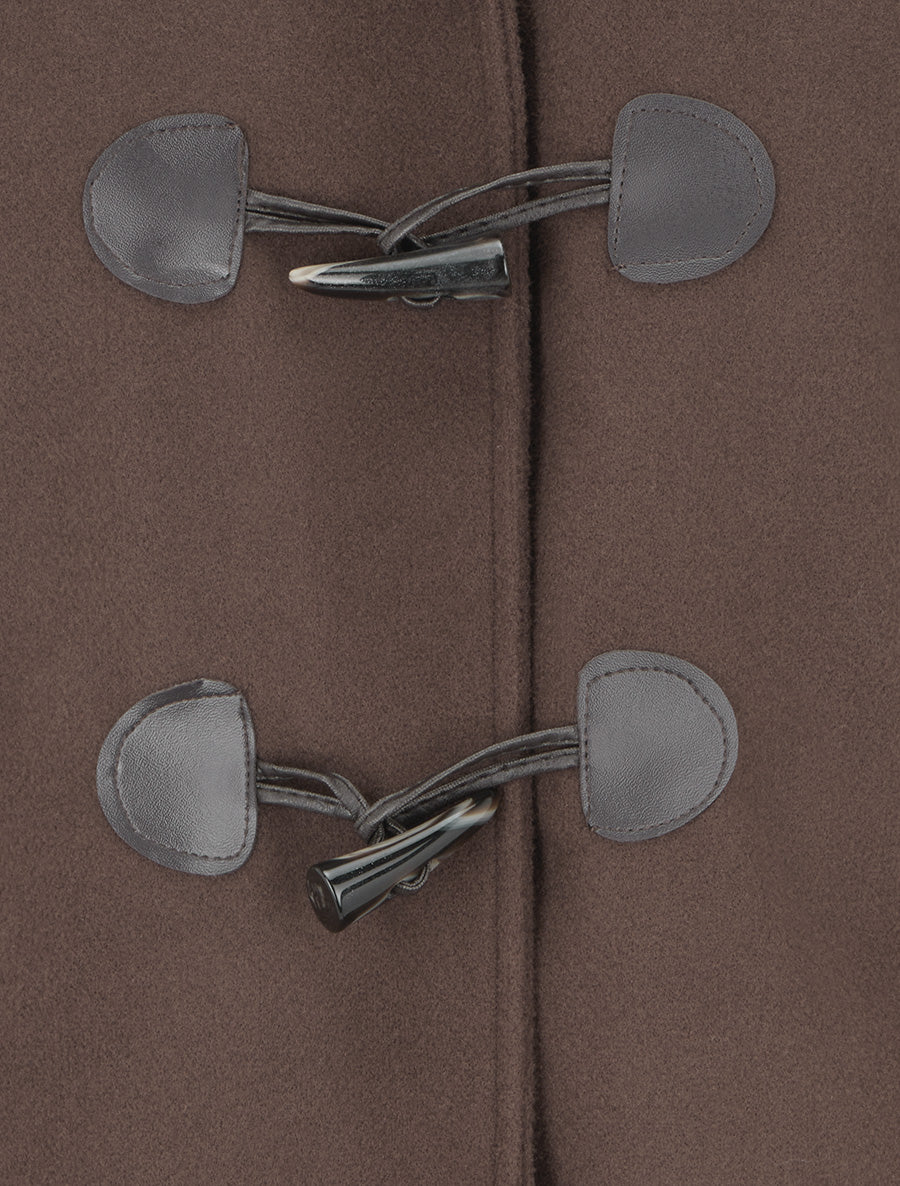 Duffle-coat à attaches contrastantes - Marron - 3