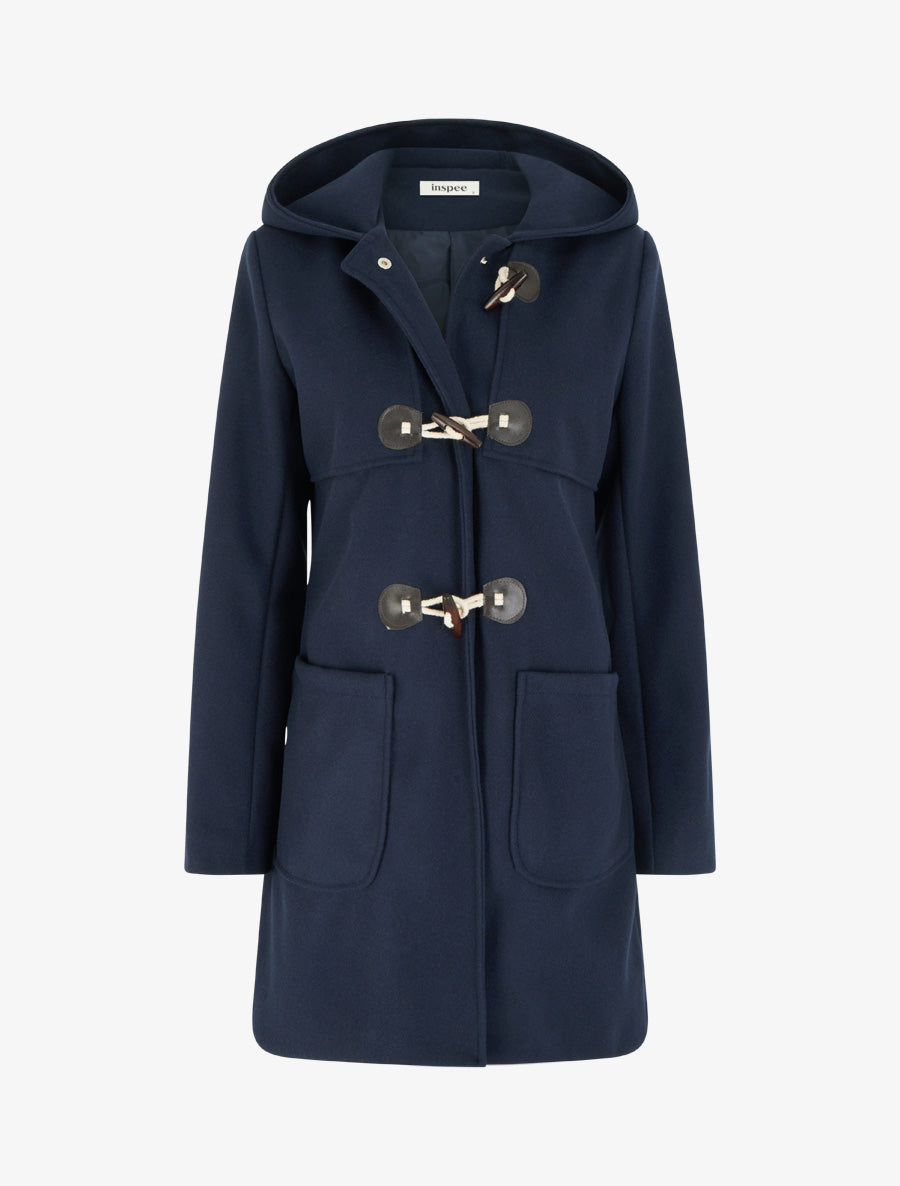 Duffle-coat droit long - Marine - 1