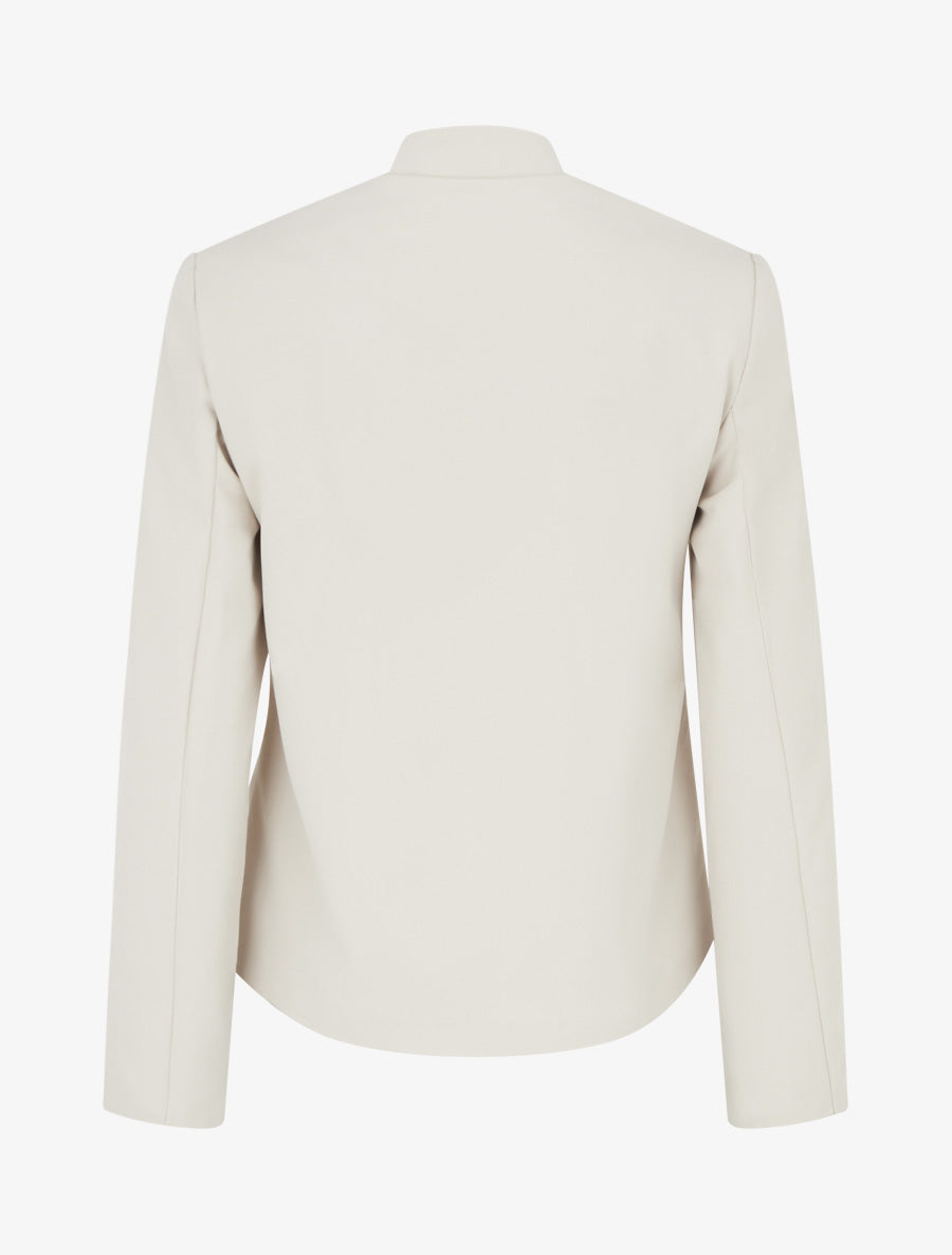 Veste droite ouverte style officier - Beige - 2
