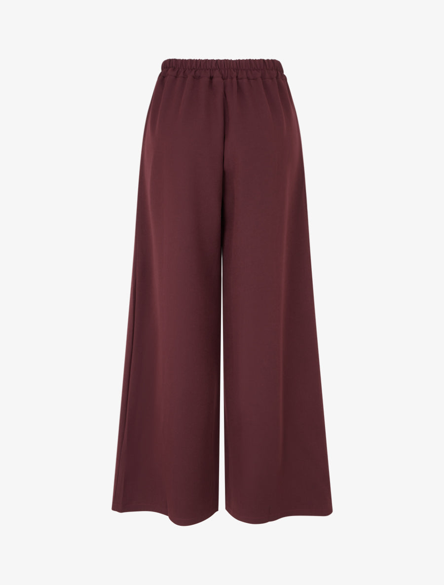 Pantalon pont coupe droite - Lie de vin - 2