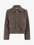 Veste coupe boule duveuteuse - Marron - 1