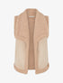 Blouson sans manches effet peau de mouton - Beige - 1