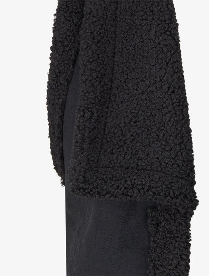 Blouson sans manches effet peau de mouton - Noir - 3