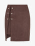 Jupe unie à perles blanches nacrées - Marron - 1