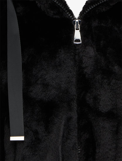 Veste en fourrure synthétique - Noir - 3