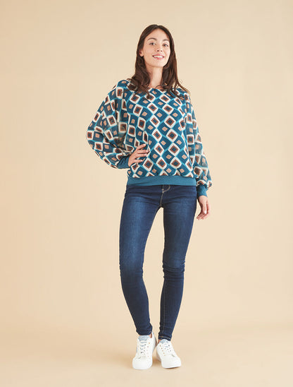 Top en voile à motifs 70&