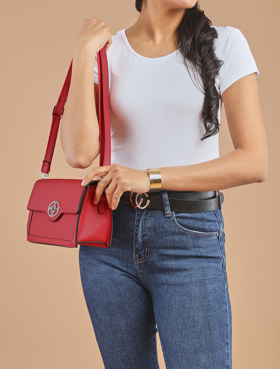 Sac besace Sally - Rouge - 5
