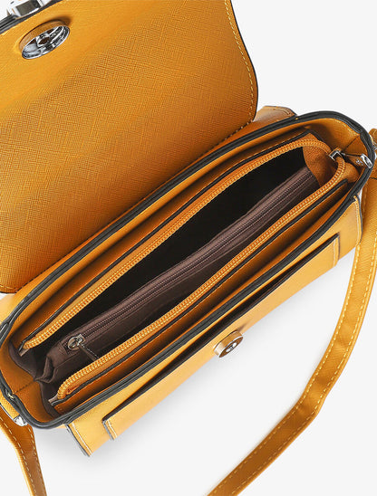 Sac besace Veronica - Jaune moutarde - 4