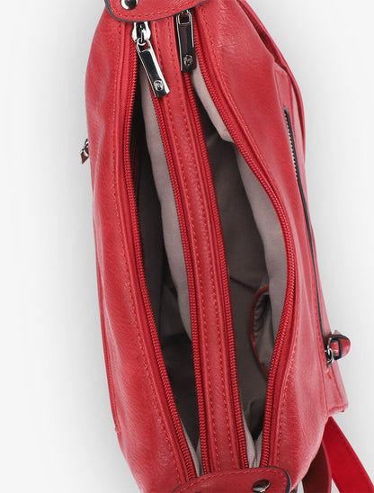 Sac besace Valeria - Rouge - 4