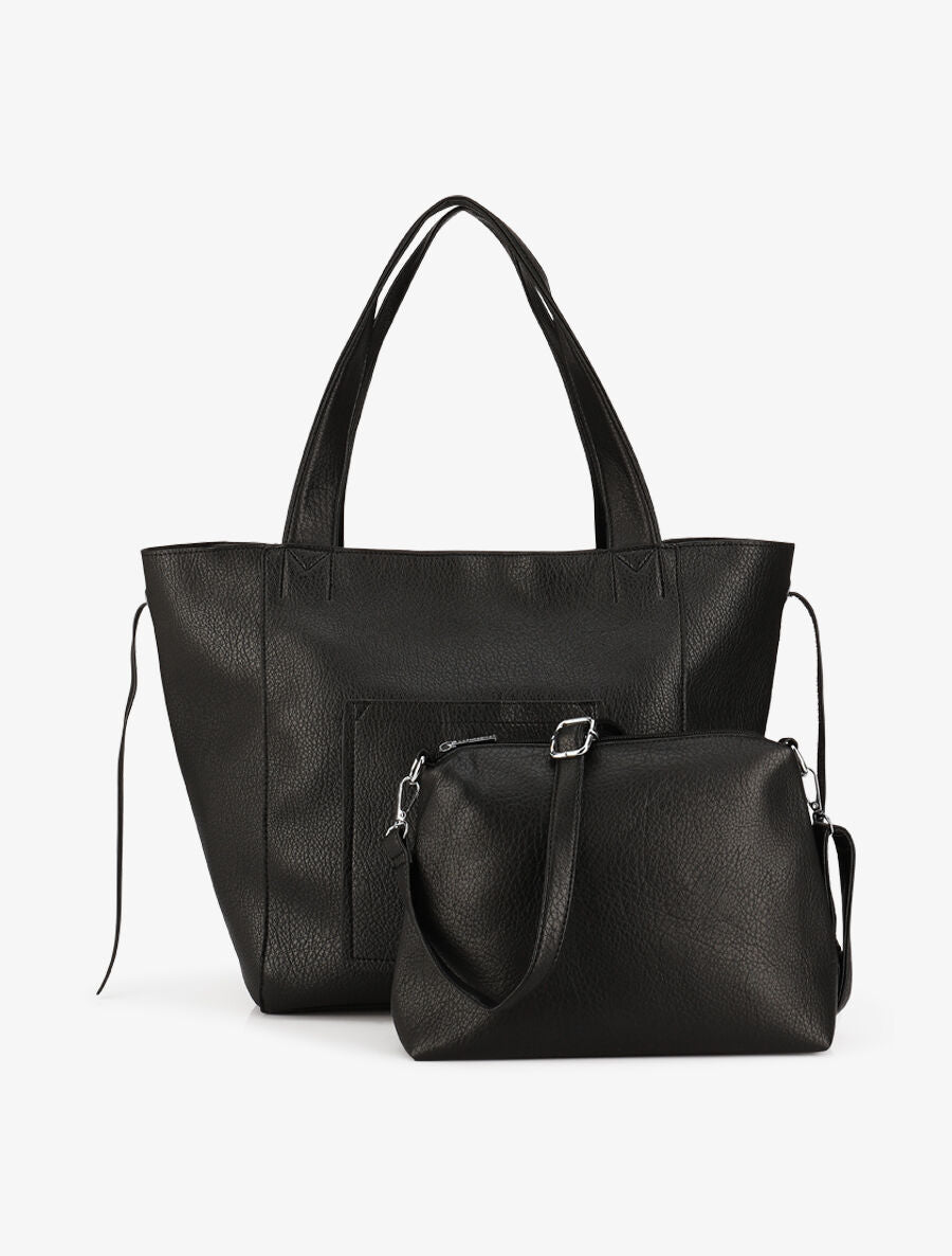 Sac cabas et pochette Julienne - Noir - 5