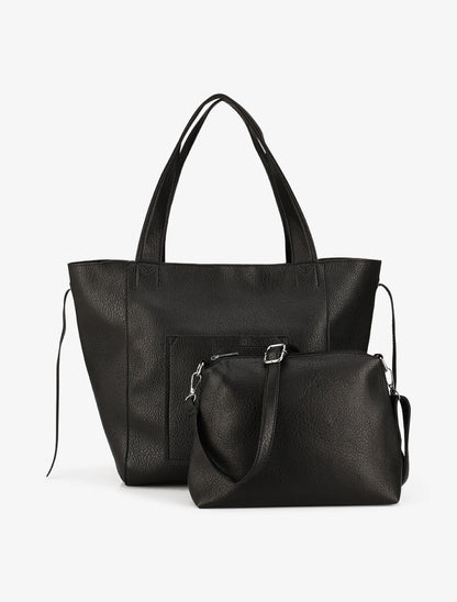 Sac cabas et pochette Julienne - Noir - 5