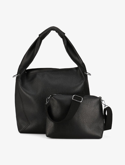Sac cabas et pochette Saïma - Noir - 5