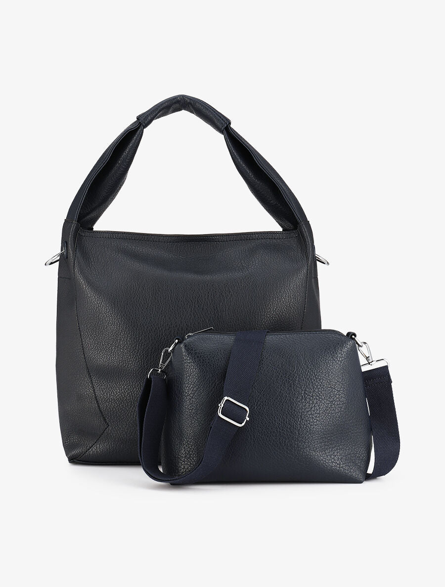 Sac cabas et pochette Saïma - Marine - 5