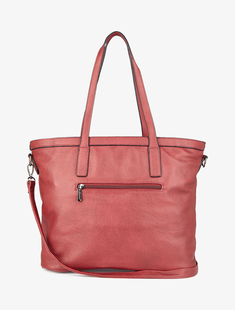 Sac cabas à pochette Melinda - Rouge - 3