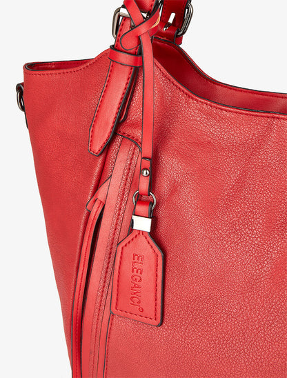 Sac cabas Monica - Rouge - 4