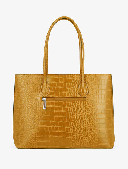 Sac cabas Elodie - Jaune moutarde - 3