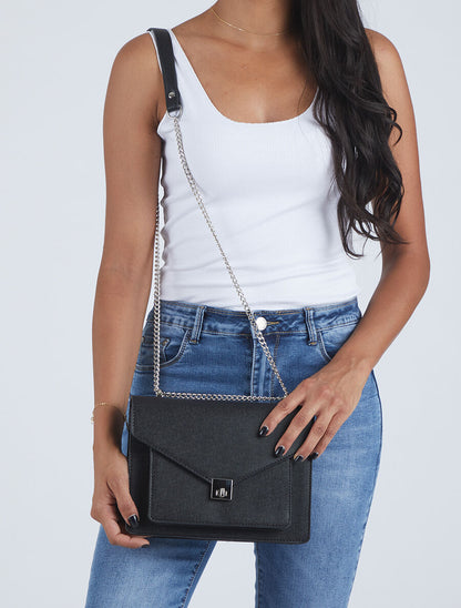 Sac besace Carine - Noir - 5