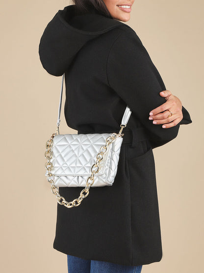 Sac besace Gianella - Argent - 7