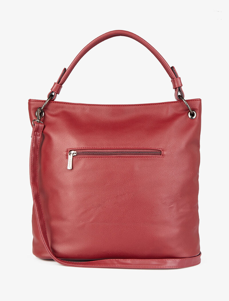 Sac cabas clouté Katia - Rouge - 3
