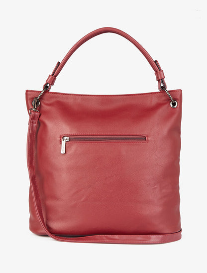 Sac cabas clouté Katia - Rouge - 3