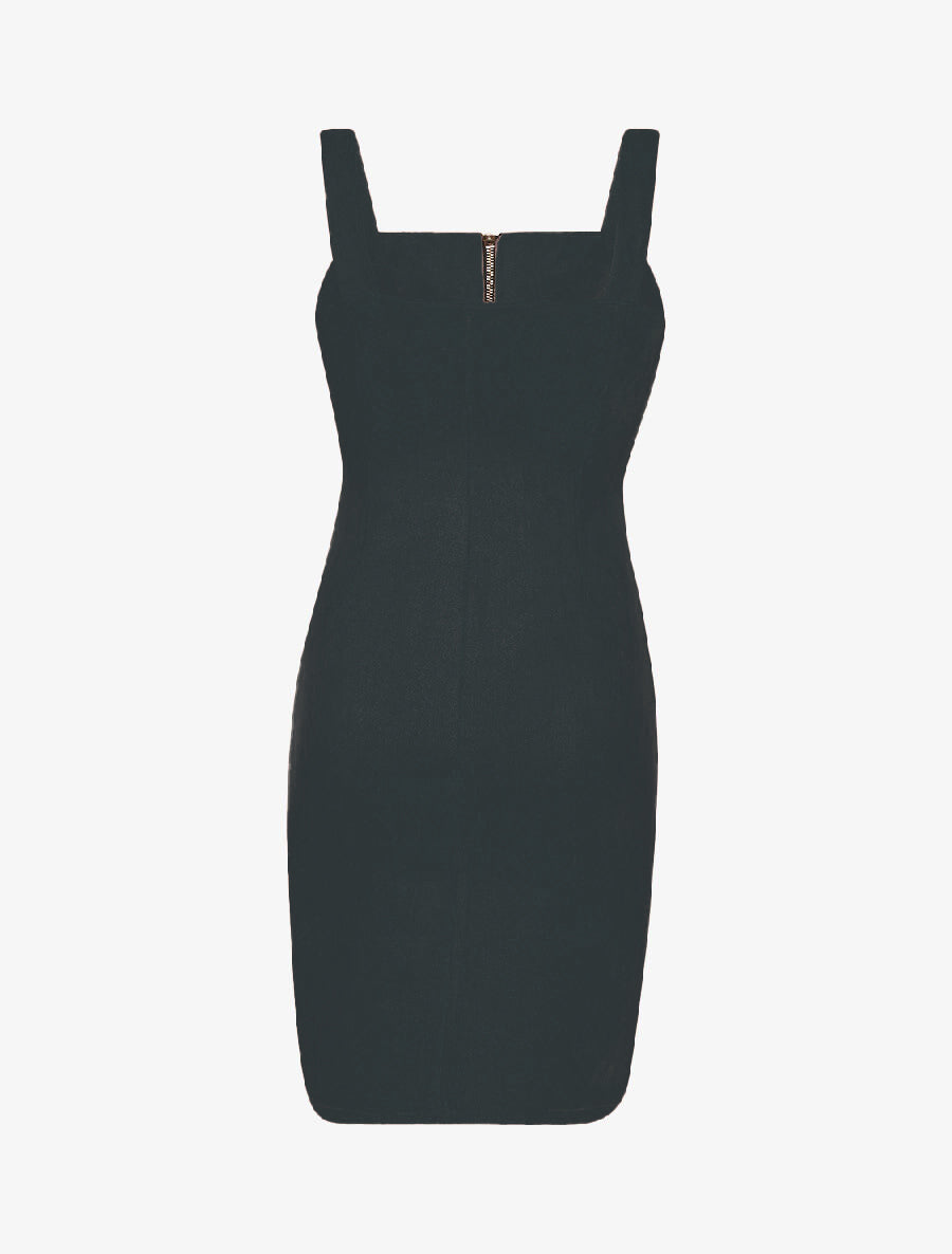 Robe daim zippée - Noir - 2