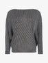 Pull chauve-souris mouliné - noir - 1