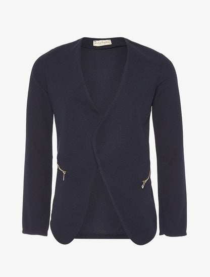 Veste ouverte asymétrique - marine - 1
