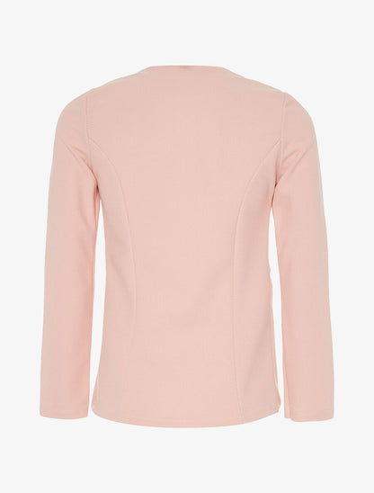 Veste ouverte asymétrique - rose - 2