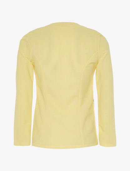 Veste ouverte asymétrique - jaune - 2