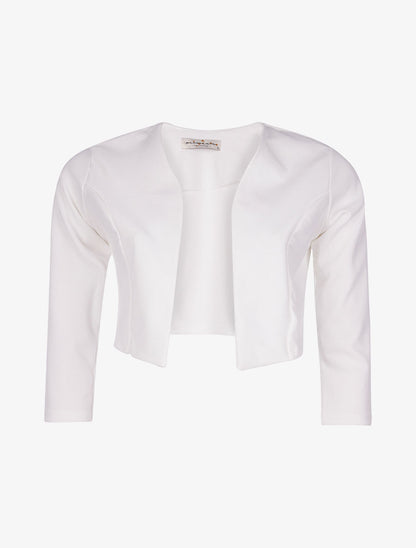 Boléro basic uni - blanc - 1